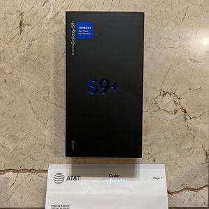 Samsung S9+ certified renewed in box never used BLACK